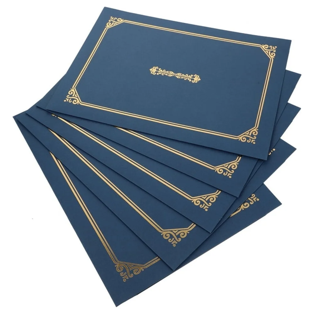 Elegant Blue and Gold Stationery Set